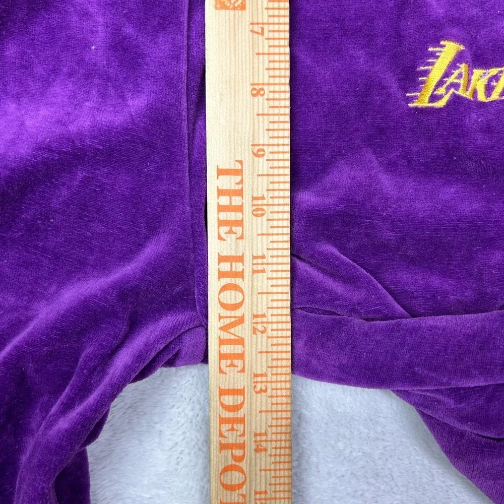 Vintage LA Lakers Velvet Track Pants‎ Men Purple Elastic Waist USA Made - Medium